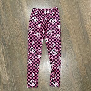 Pixielane Kids Peace and Star Patterned Leggings